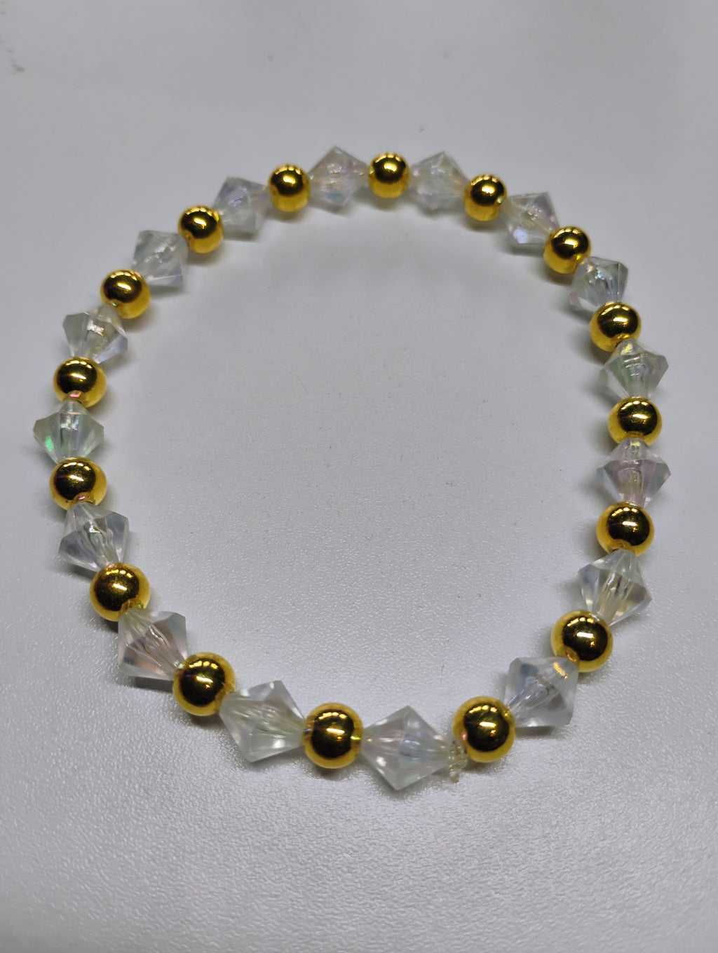 Clear & Gold anklet