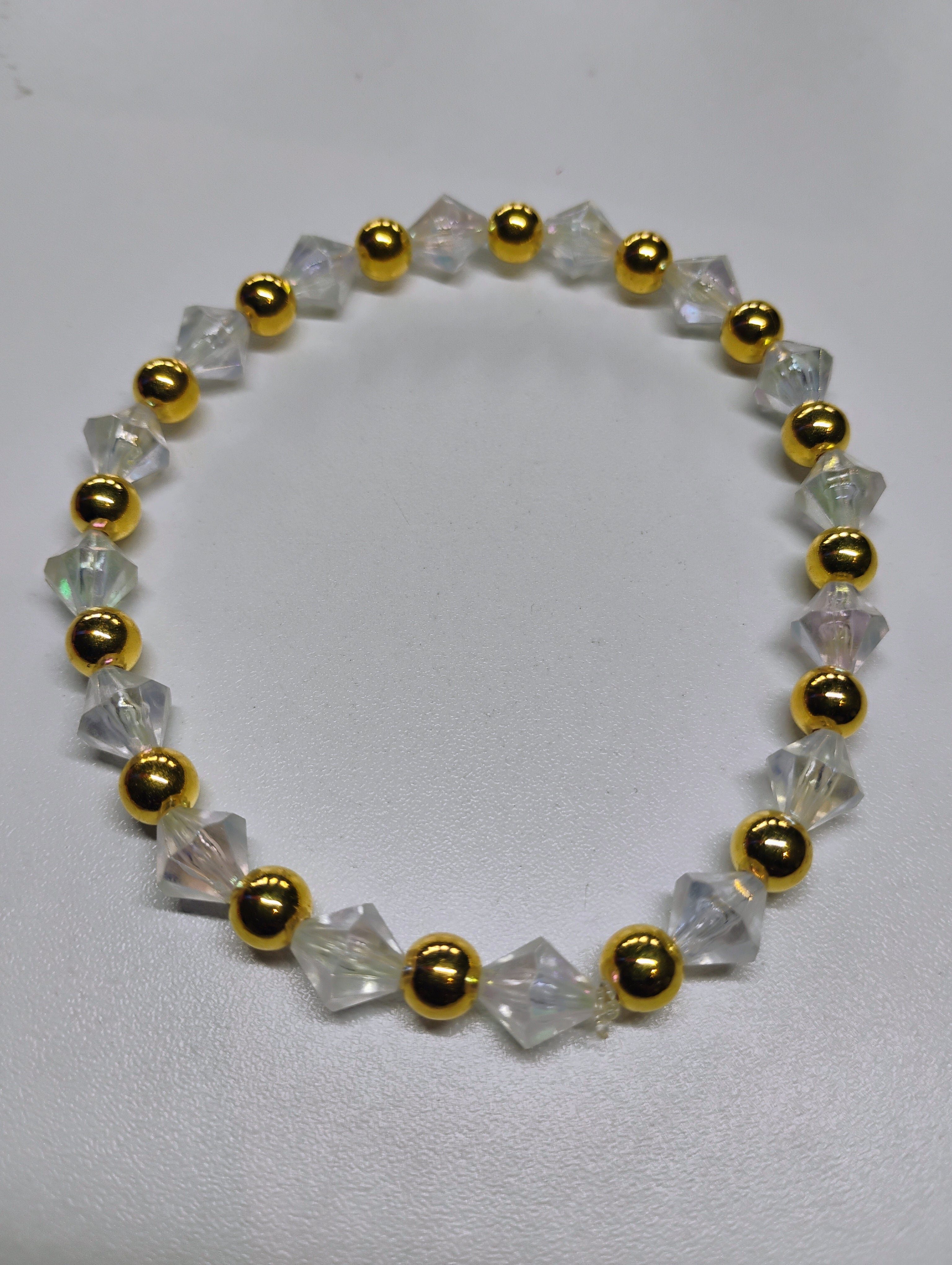 Clear & Gold anklet