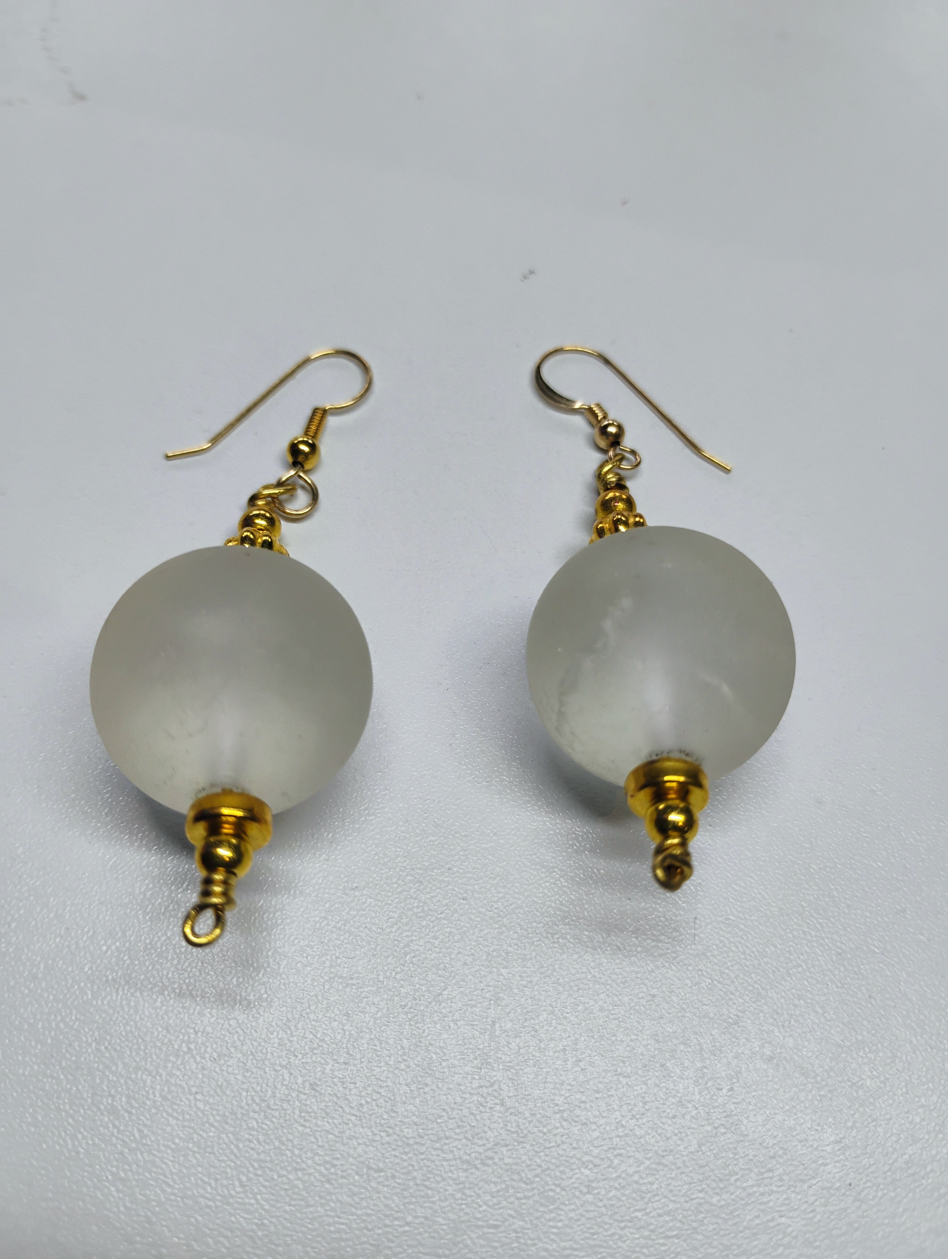 Clear Quartz Globe earrings