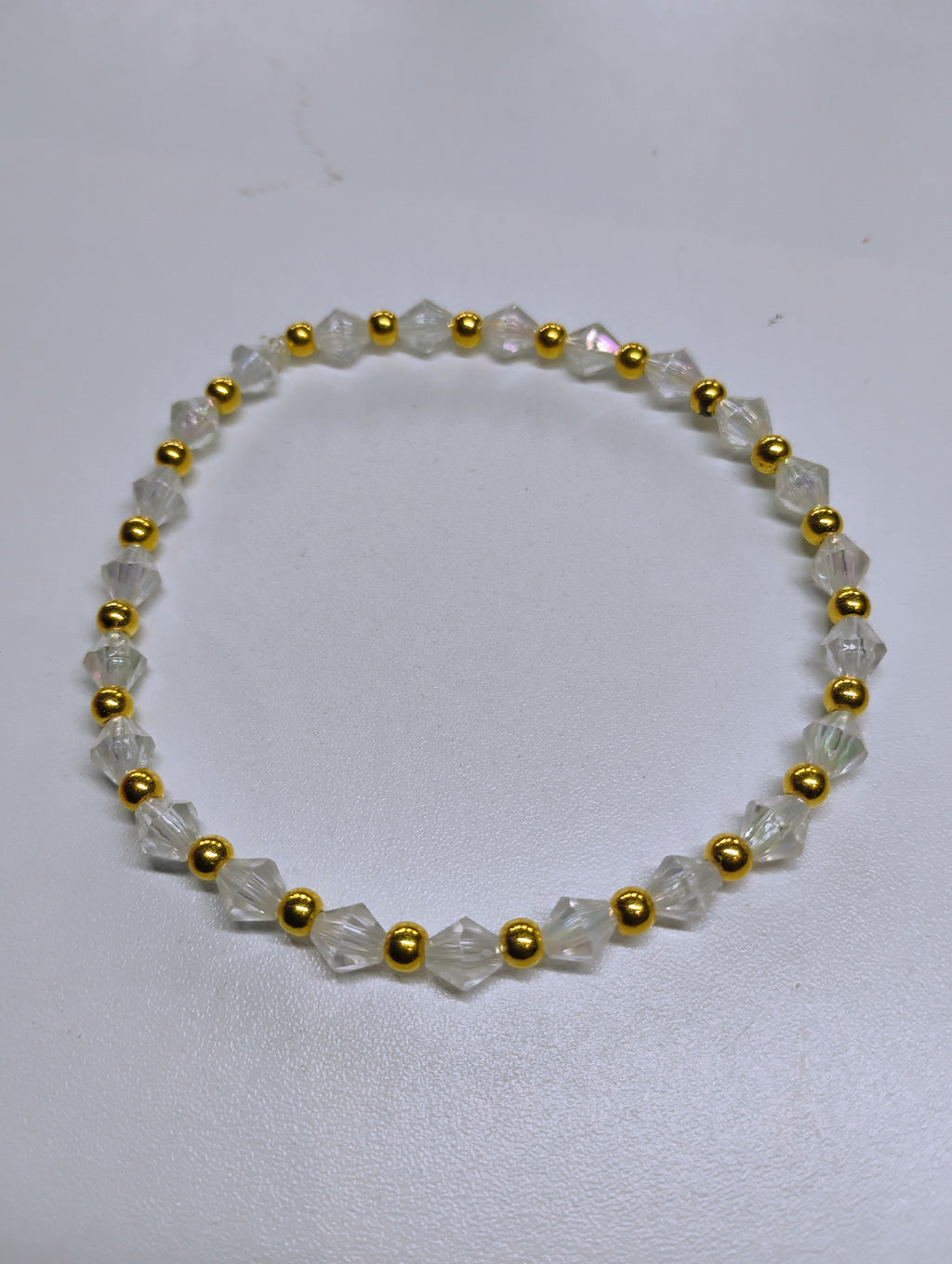 Clear & Gold anklet