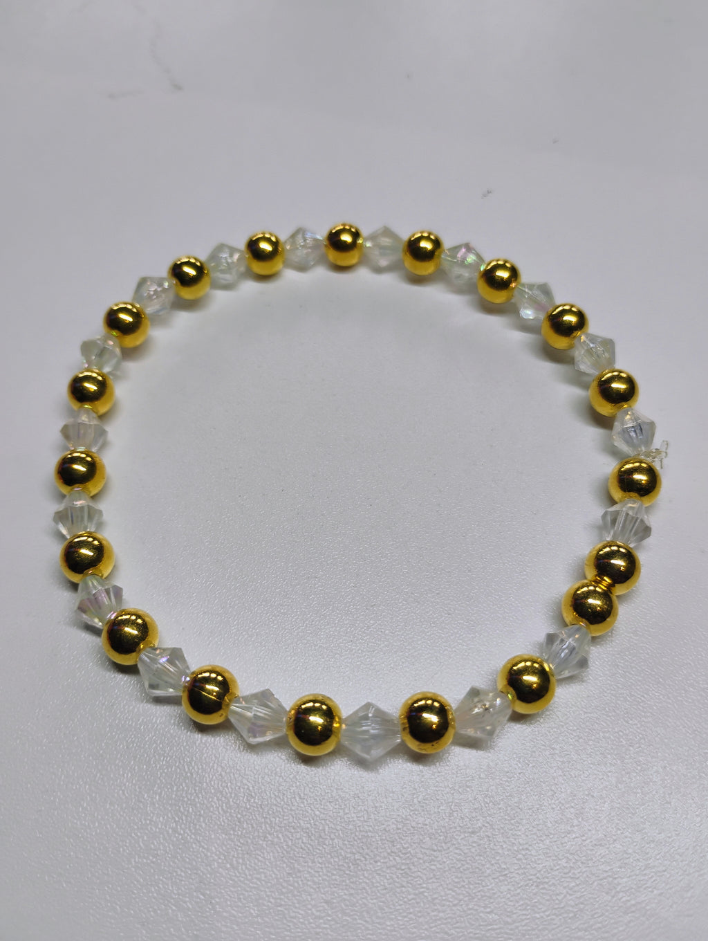 Clear & Gold anklet
