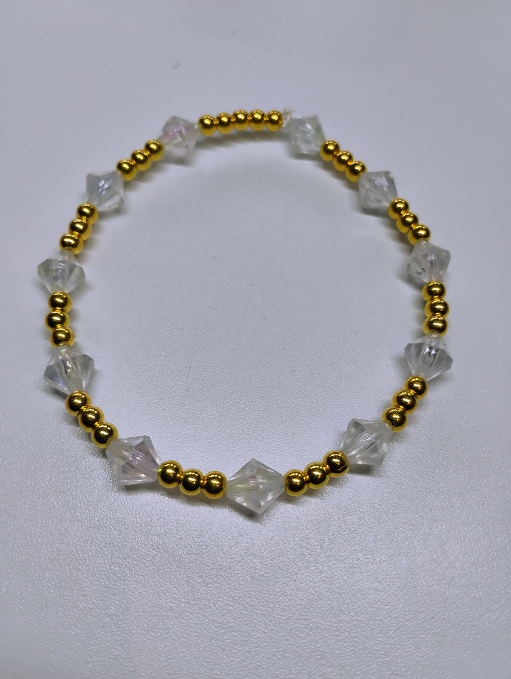 Clear & Gold anklet