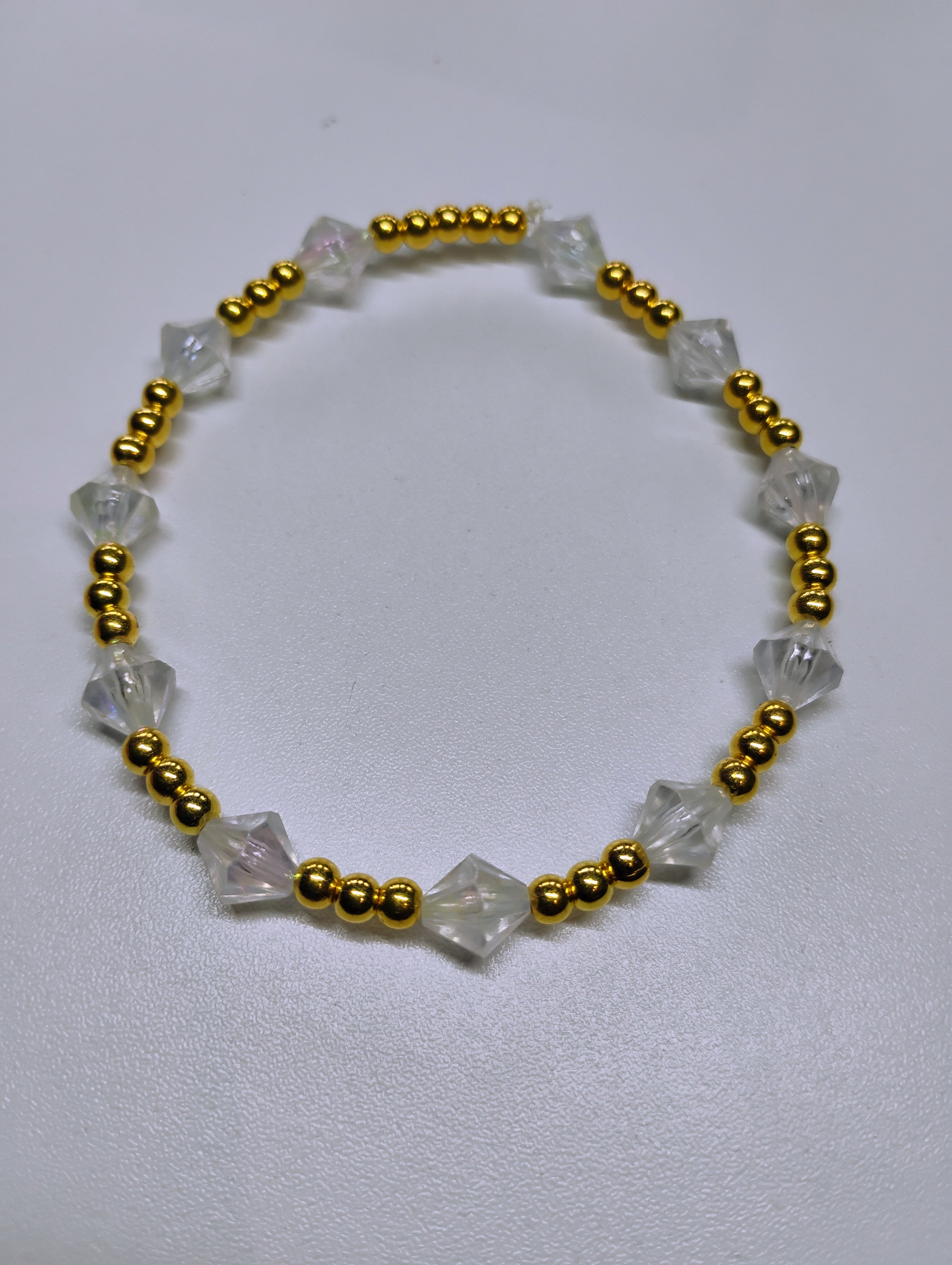 Clear & Gold anklet