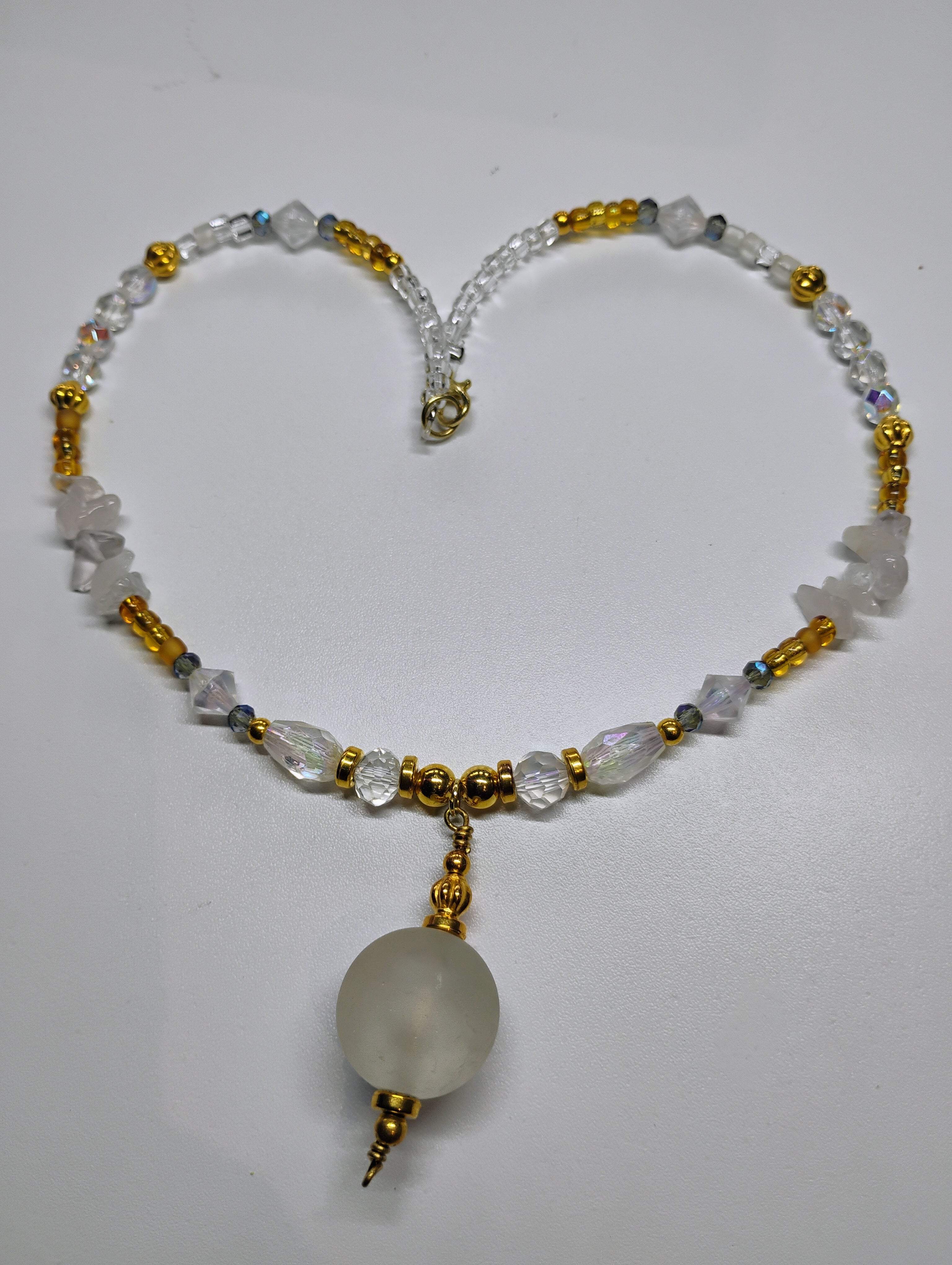 Clear Quartz Globe necklace